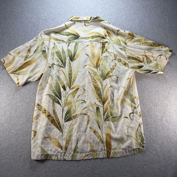 Tommy Bahama Ivory Breach Tropical Floral Hawaiian Silk Camp Shirt Mens Large** - Picture 4 of 10